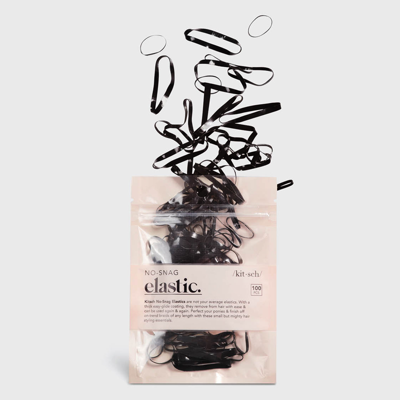 Alternative view of Black No-Snag Elastics 100pc Set