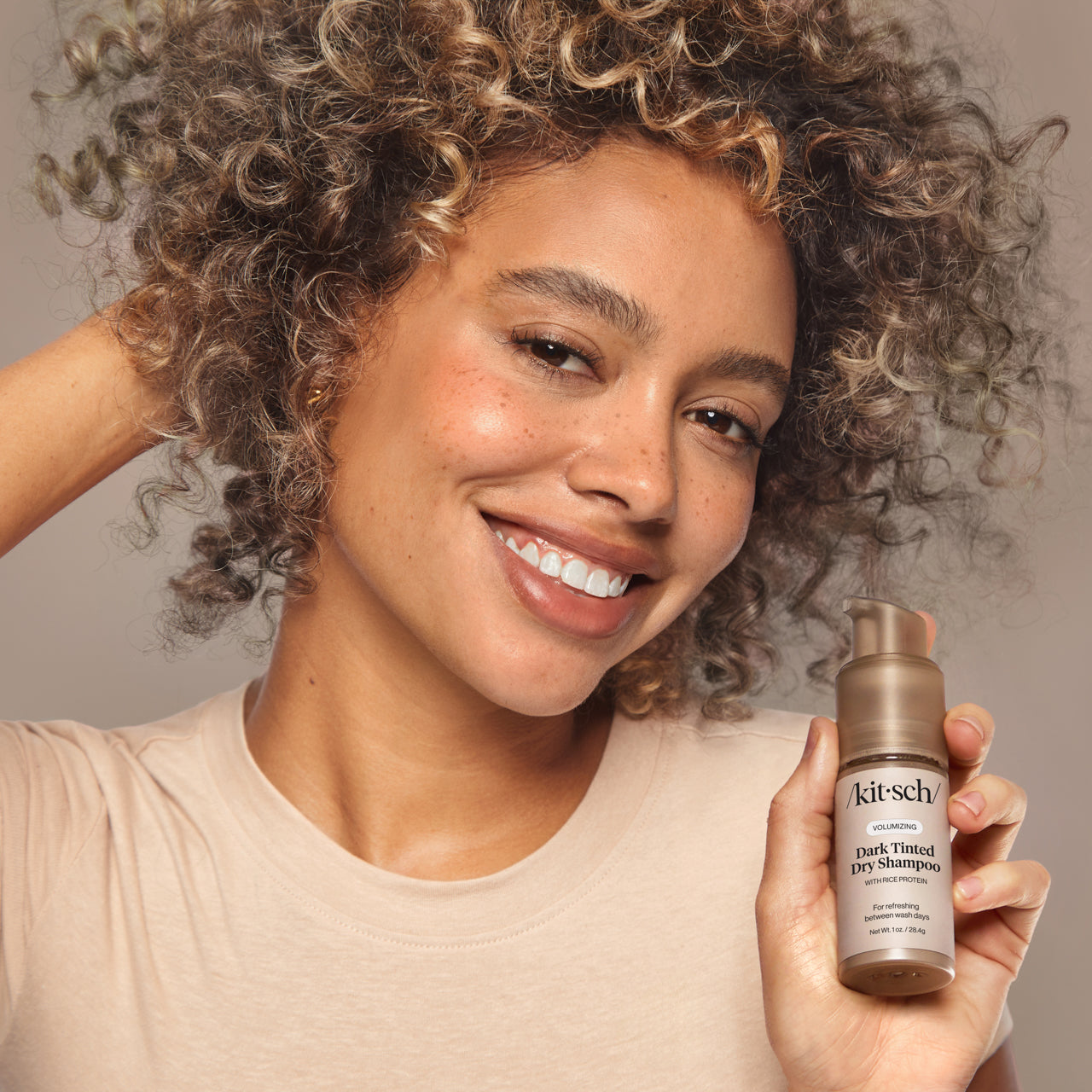 Volumizing Rice Protein Dry Shampoo - Dark Tinted 1 oz - Image 5