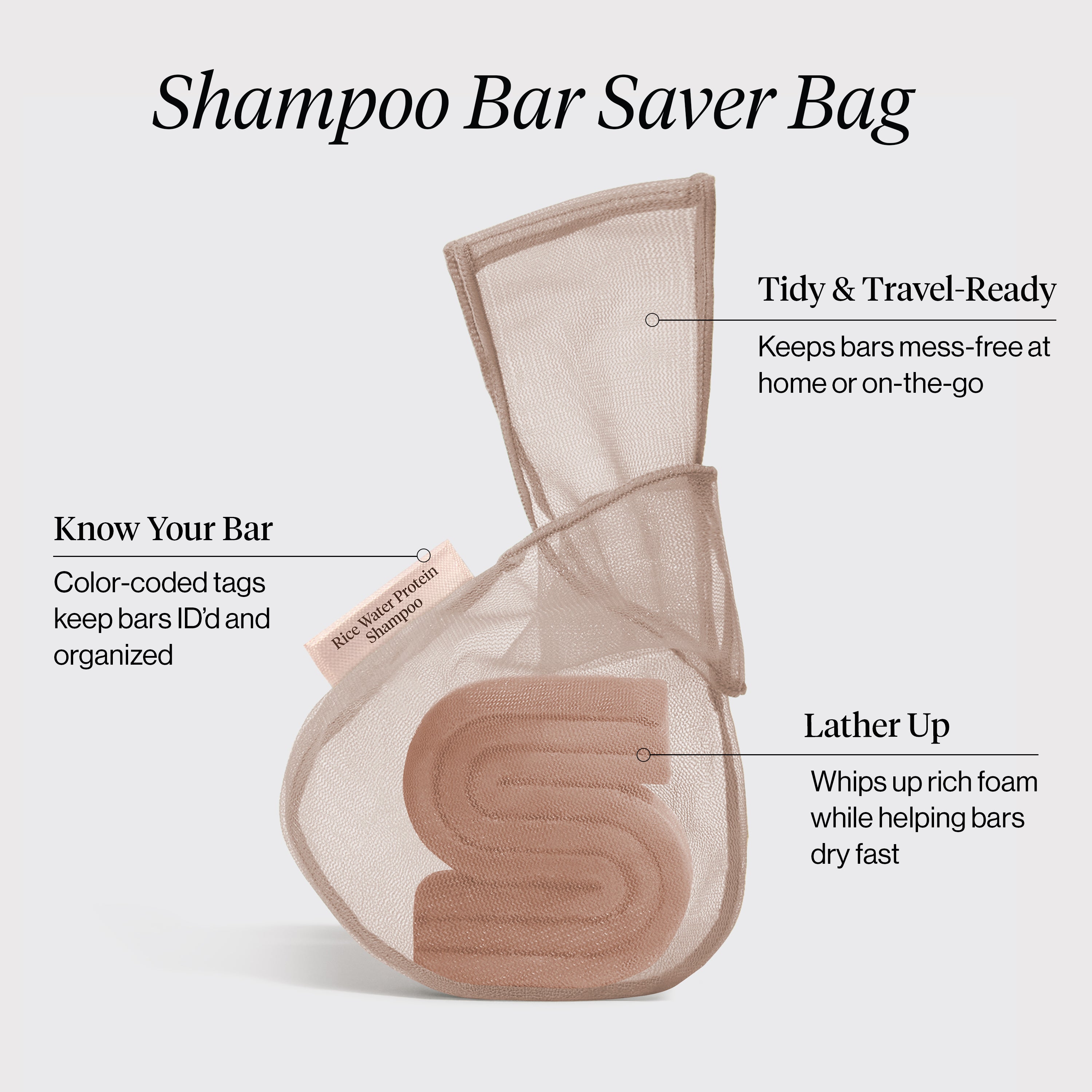 Alternative view of Rice Water Protein Shampoo Bar Saver Bag