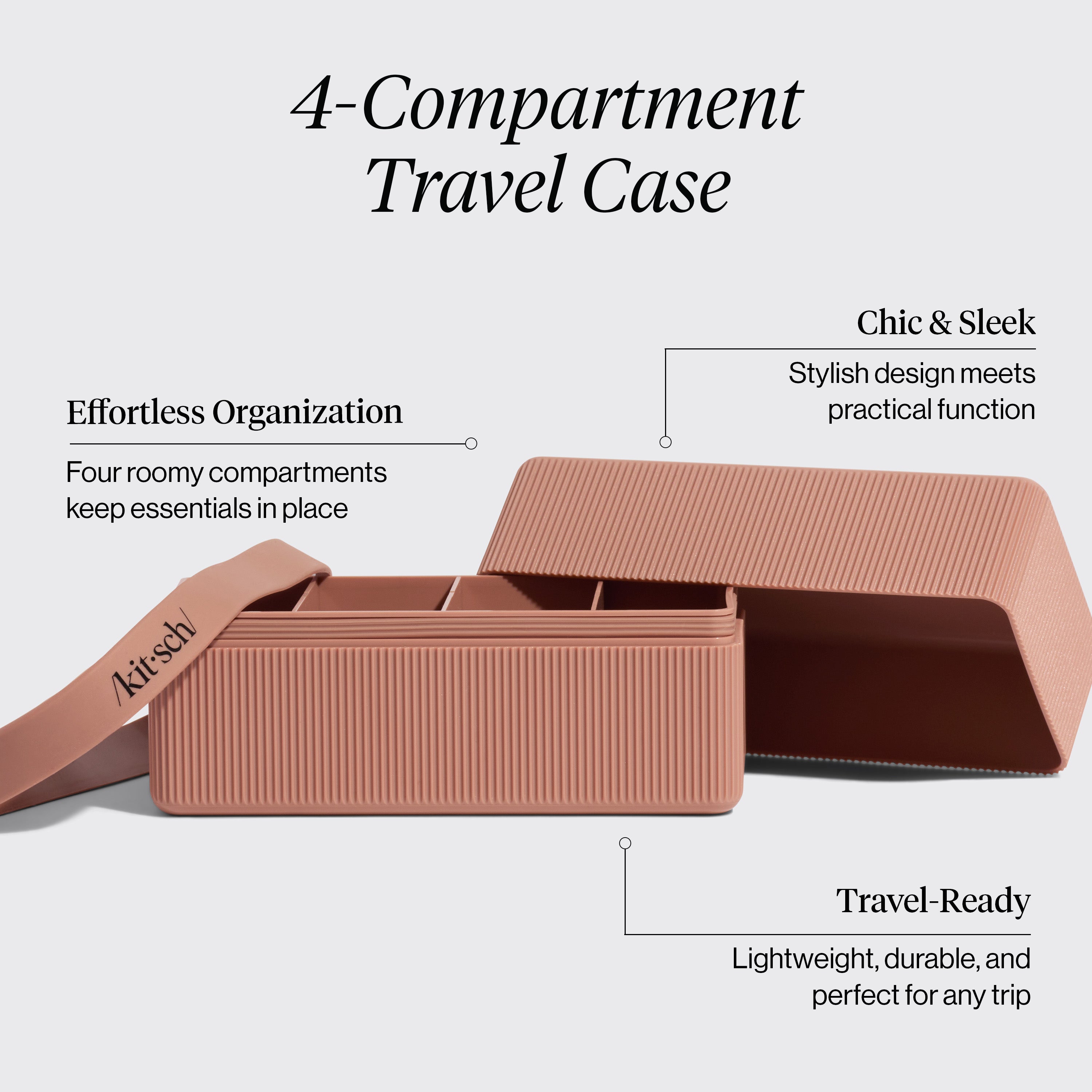 Alternative view of 4-Compartment Travel Case - Terracotta