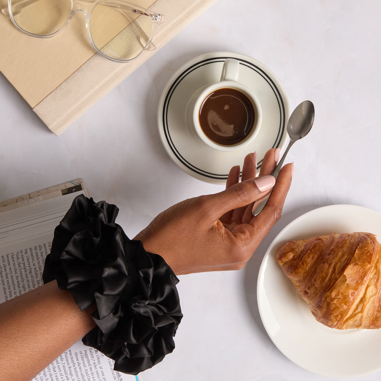 Black Ruffle Scrunchie - Image 3