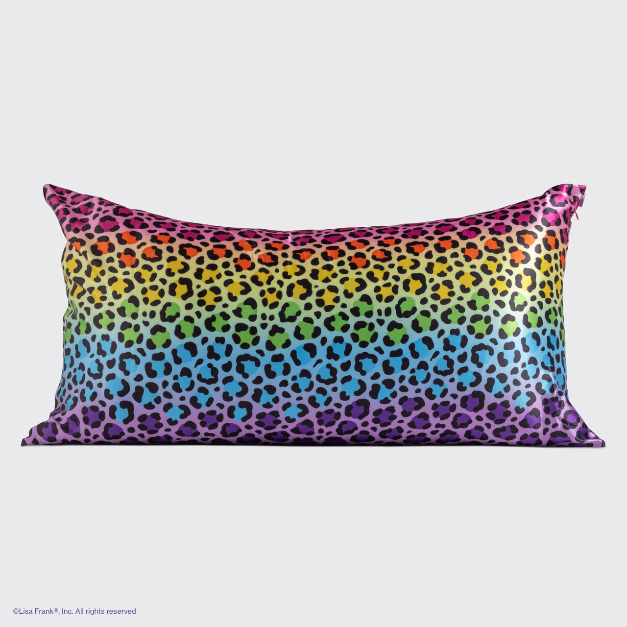 Lisa Frank x Kitsch King Satin Pillowcase in Rainbow Leopard - King - Image 4