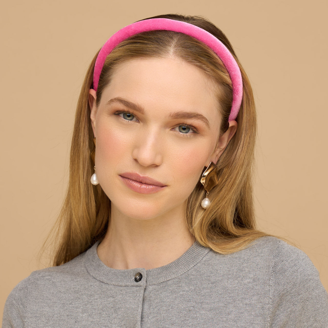 Alternative view of Red, Pink & Green Velvet Headbands