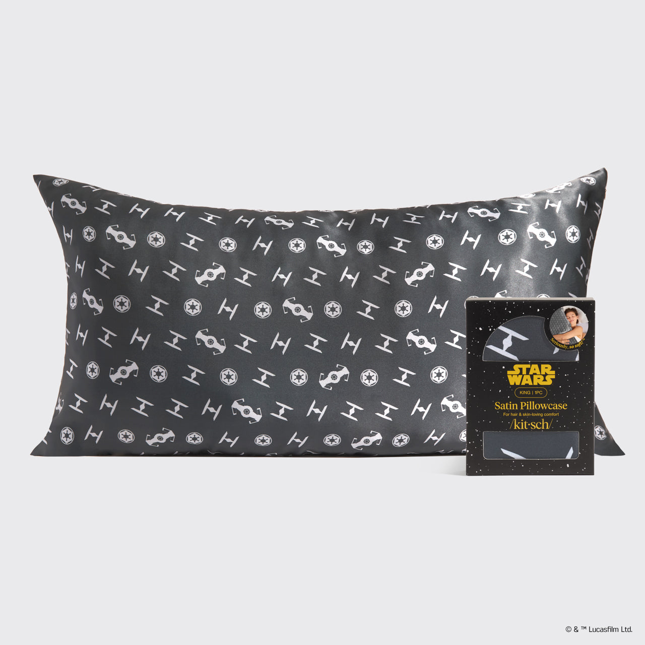 Star Wars & Kitsch Satin Pillowcase in Galactic Empire - King