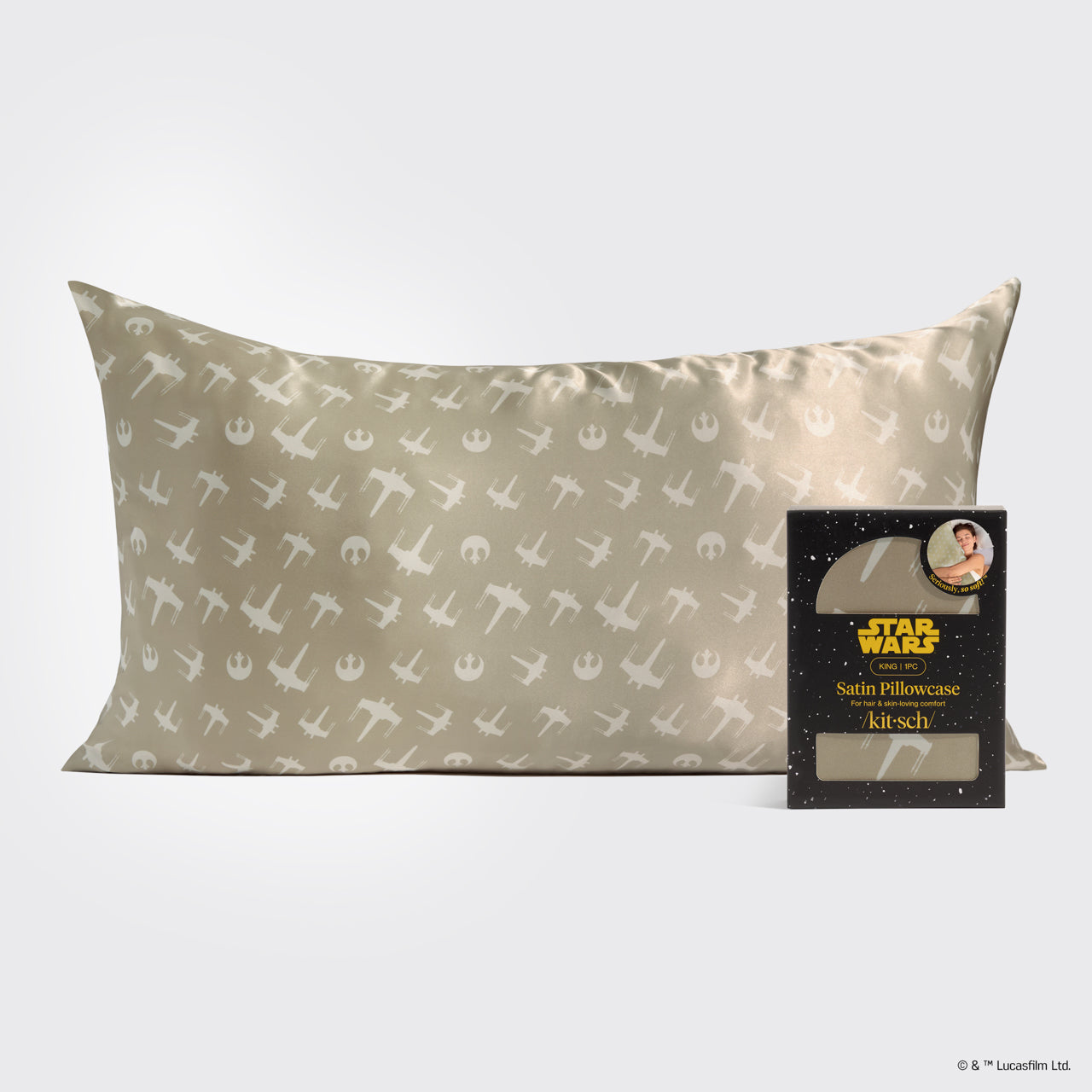 Star Wars & Kitsch Satin Pillowcase in Rebel Alliance - King