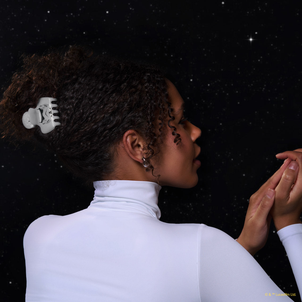 Alternative view of Star Wars & Kitsch Glitter Cloud Clip in Stormtrooper