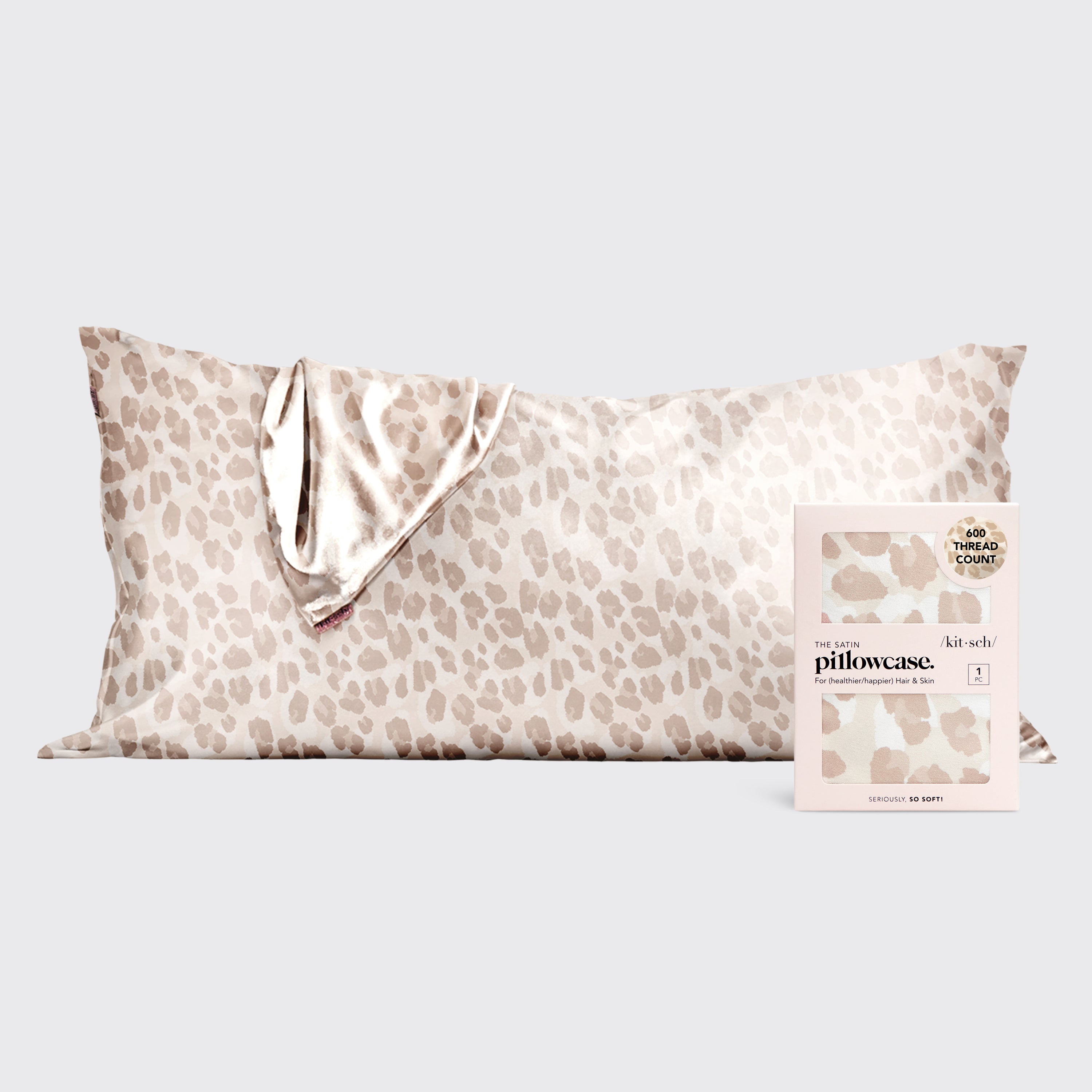 Satin Pillowcase in Leopard 2 pack - King Bundle