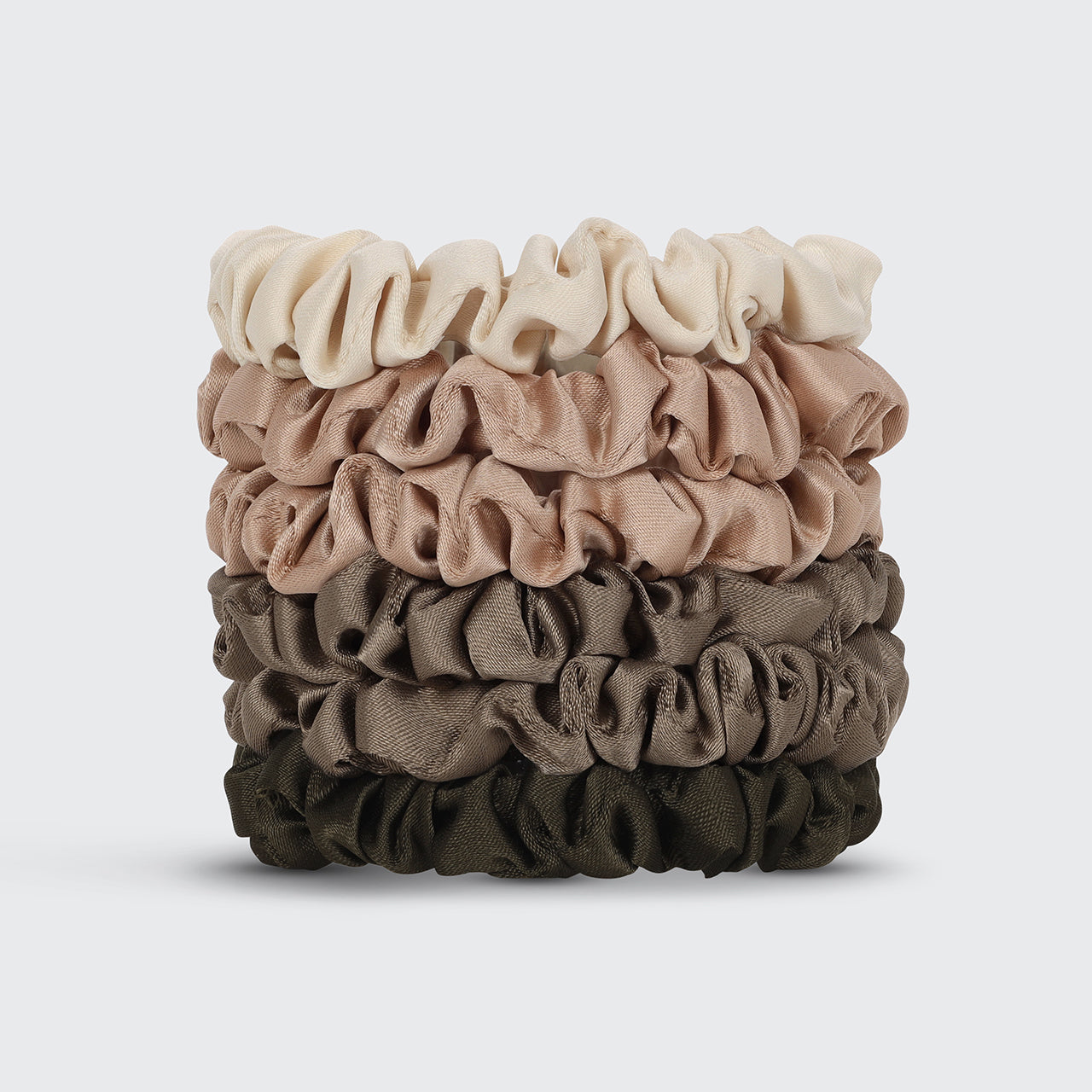 Eucalyptus Ultra Petite Satin Scrunchies 6pc set - Image 3