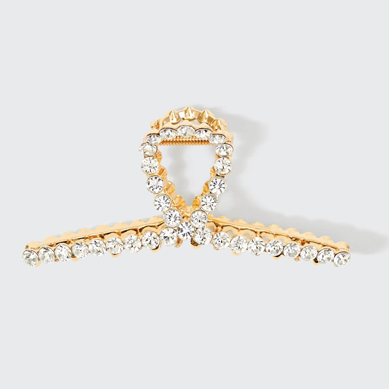 Gold Metal Rhinestone Loop Claw Clip - Image 3