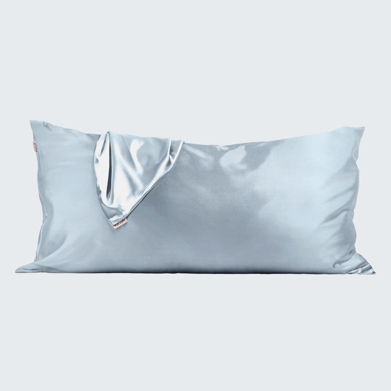 Satin Pillowcase in Haze Blue 4 pack - King - Image 4