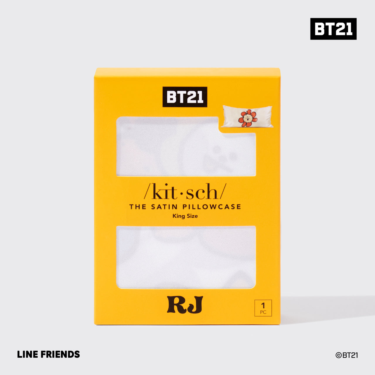 Kitsch x BT21 Satin Pillowcase in RJ - King - Image 4