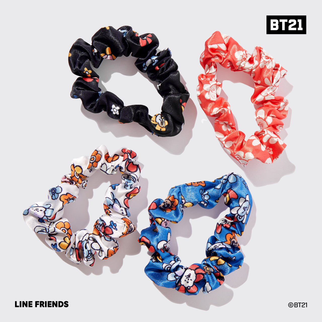 Alternative view of Kitsch x BT21 Satin Sleep Scrunchies 4pc Set