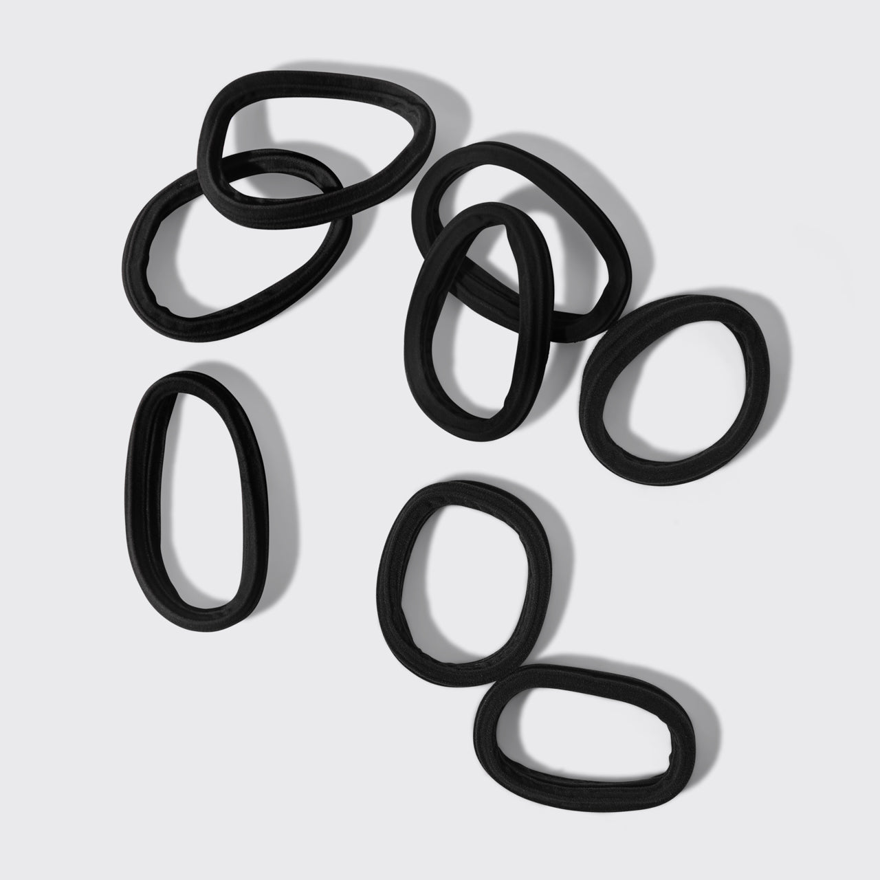Black Seamless Hair Elastics 8pc Set - Image 5