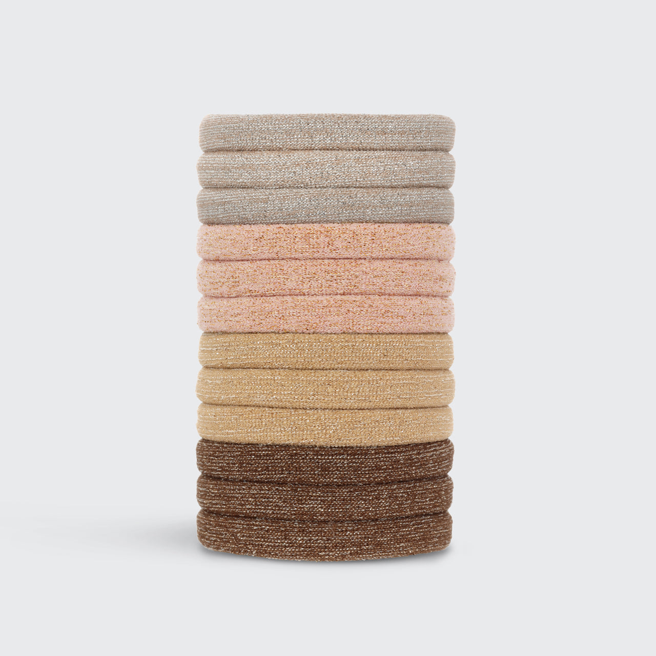 Neutral Glitter Elastics 12pc Set - Image 3