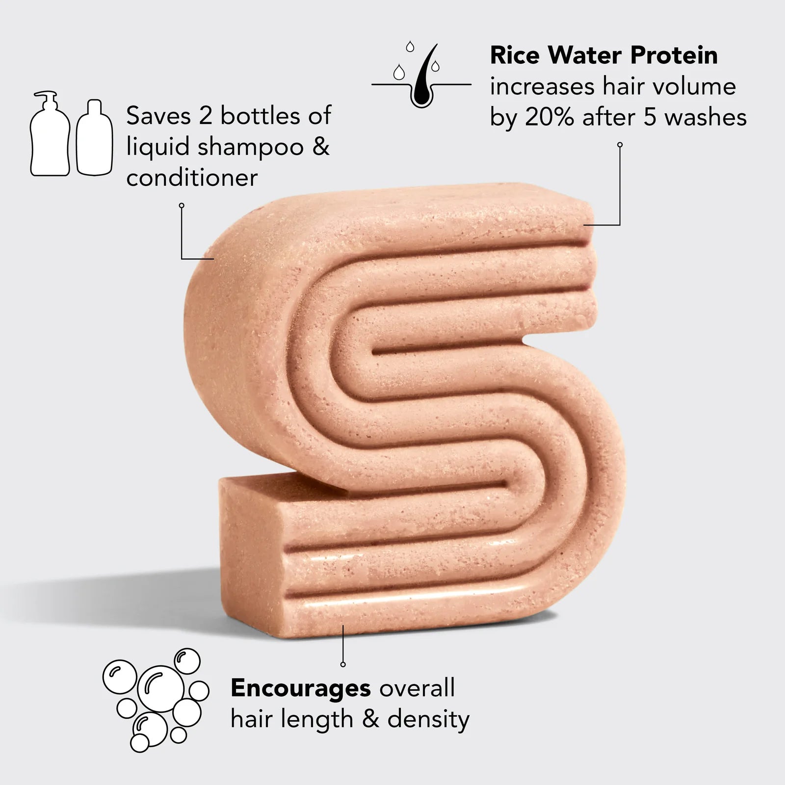 Alternative view of Rice Water Shampoo & Conditioner Combo + Bar Saver Bags Bundle