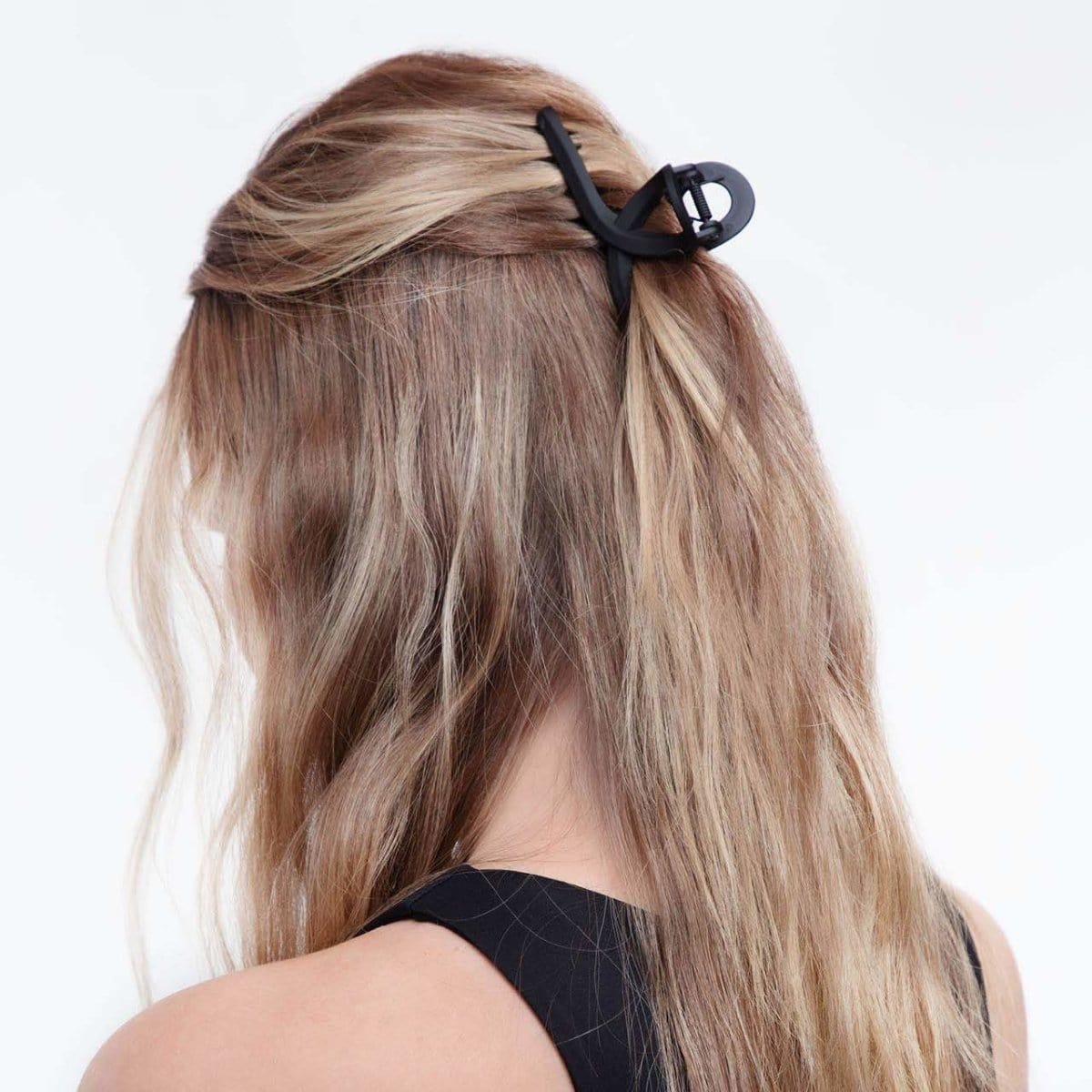 Black & Tort Loop Claw Clips 2pc Set - Large - Image 5